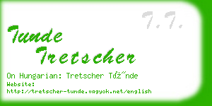 tunde tretscher business card